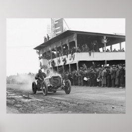 Vanderbilt Cup Auto Race, 1908. Vintages Foto Poster