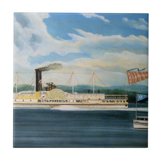 Vanderbilt-Dampfschiff 1847 Fliese (Vorderseite)
