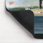 Vanderbilt-Dampfschiff 1847 Mousepad (Ecke)