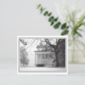Vanderbilt-Herrenhaus im Winter Postkarte (Stehend Vorderseite)