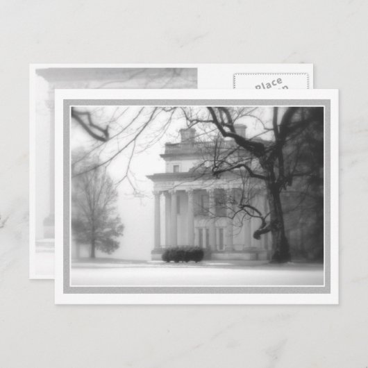 Vanderbilt-Herrenhaus im Winter Postkarte (Vorne/Hinten)