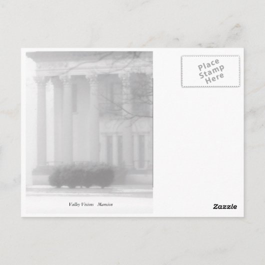 Vanderbilt-Herrenhaus im Winter Postkarte (Rückseite)