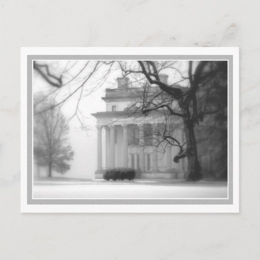 Vanderbilt-Herrenhaus im Winter Postkarte (Vorderseite)