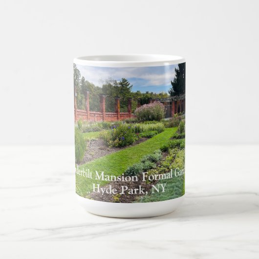 Vanderbilt Mansion Gardens in Hyde Park NY Kaffeetasse (Mittel)