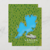 Vänern Schwedensee-Karte (Vorne/Hinten)
