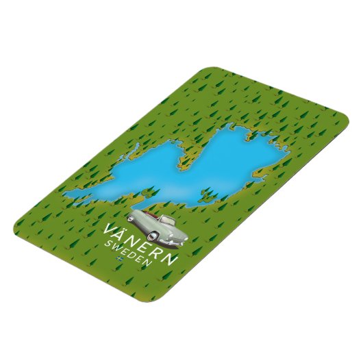 Vänern Schwedensee-Karte Magnet (Linke Seite)