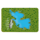 Vänern Schwedensee-Karte Magnet (Horizontal)