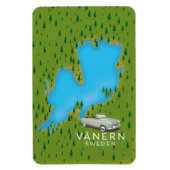 Vänern Schwedensee-Karte Magnet (Vertikal)