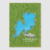 Vänern Schwedensee-Karte Magnetkarte (Vorderseite)
