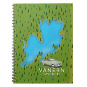 Vänern Schwedensee-Karte Notizblock (Vorderseite)