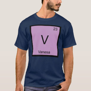 Vanesa Name Chemie Element Periodensystem T-Shirt