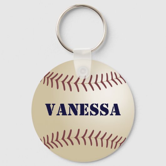 Vanessa Baseball Keychain Schlüsselanhänger (Vorderseite)