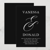 Vanessa Black Modern Wedding Save The Date (Vorne/Hinten)