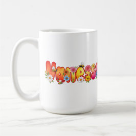 Vanessa - Blumen- und Bienen-Design-Tasse Kaffeetasse