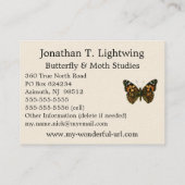 Vanessa cardui - Die gemalte Lady Butterfly Busine Visitenkarte (Rückseite)