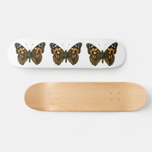 Vanessa cardui - The Painted Lady Butterfly Skateboard (Horizontal)