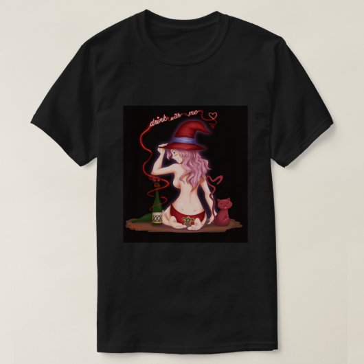 Vanessa Enoteca - Schwarze Klee T-Shirt (Design vorne)