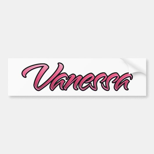 Vanessa faded pink Aufkleber Sticker Autoaufkleber (Vorne)