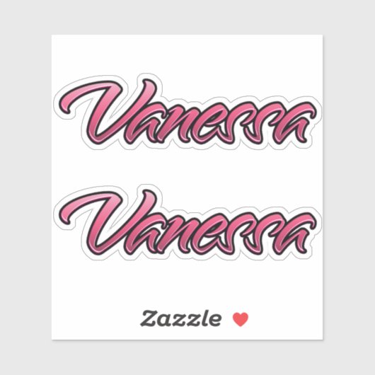 Vanessa faded pink Aufkleber Sticker Stickerset (Blatt)