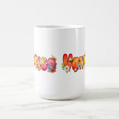 Vanessa - Floral and Bee Design Mug Kaffeetasse (Mittel)