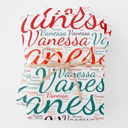 Vanessa Geschenkpapier Set (Beispiel)