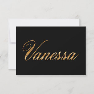 Vanessa gold Design Lettering Karte