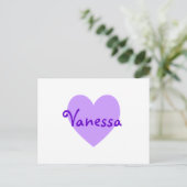 Vanessa Lila Postkarte (Stehend Vorderseite)