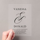 Vanessa Modern Wedding Acryleinladungen (Insitu (Handheld))