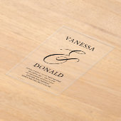 Vanessa Modern Wedding Acryleinladungen (Ablage )