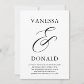 Vanessa Modern Wedding Einladung (Vorderseite)