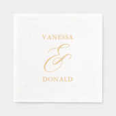 Vanessa Modern Wedding Servietten Mit Folie (Vorderseite)