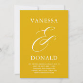 Vanessa Mustard Yellow Moderne Hochzeit Save The Date (Vorderseite)