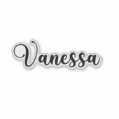 Vanessa Name - Handgeschriebene Kalligrafie Aufkleber (Vorderseite)