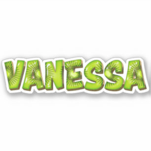 Vanessa Name Kiwi Design Aufkleber Sticker