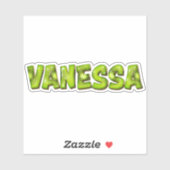 Vanessa Name Kiwi Design Aufkleber Sticker (Blatt)