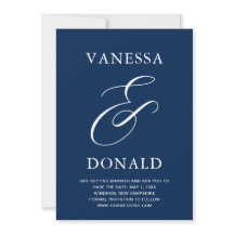 Vanessa Navy Blue Modern Wedding