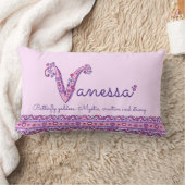 Vanessa V name bedeutet doodle art Lendenkissen (Decke)