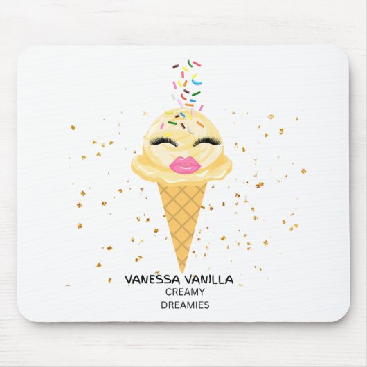 Vanessa Vanille Cremige Traummauspad Mousepad (Vorne)