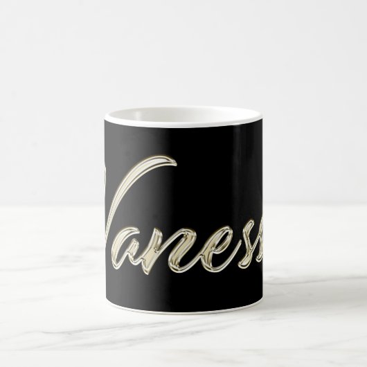 Vanessa white gold Handwriting Tasse Kaffeetasse (Mittel)