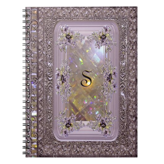 Vanfleet lila viktorianisches Monogramm Notizblock (Vorderseite)