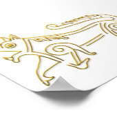 Vang Runestone-Gold-Kontur-Poster Poster (Ecke)