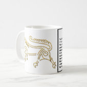 Vang Runestone-Gold-Kontur-Tasse Kaffeetasse (Vorderseite Links)