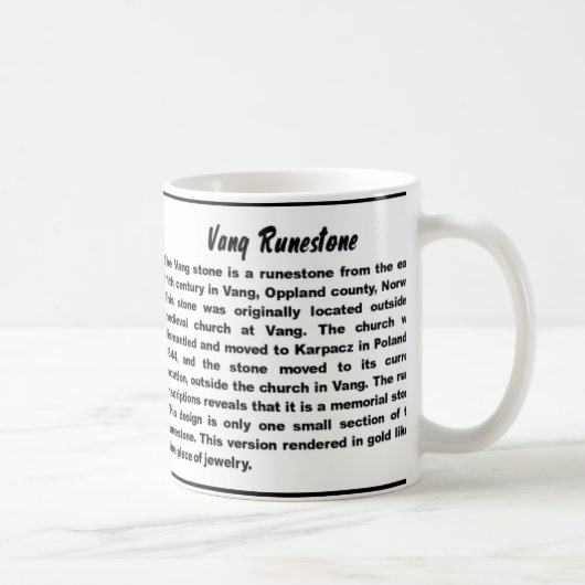 Vang Runestone-Gold-Kontur-Tasse Kaffeetasse (Rechts)