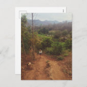 Vang Vieng Feiertagspostkarte (Vorne/Hinten)