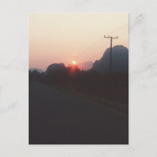 Vang Vieng Feiertagspostkarte (Vorderseite)