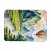 Vang Vieng Laos Heißluftballon Aquarell Magnet (Horizontal)