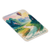  Vang Vieng Laos Hot air Balloon Travel  Magnet (Rechte Seite)