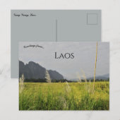 Vang Vieng Laos Postkarte (Vorne/Hinten)