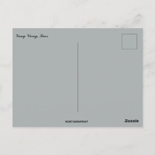 Vang Vieng Laos Postkarte (Rückseite)