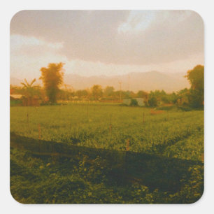 Vang Vieng - Laos Quadratischer Aufkleber